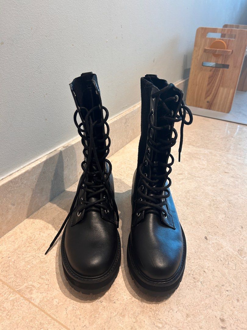 Chunky army boots outlet