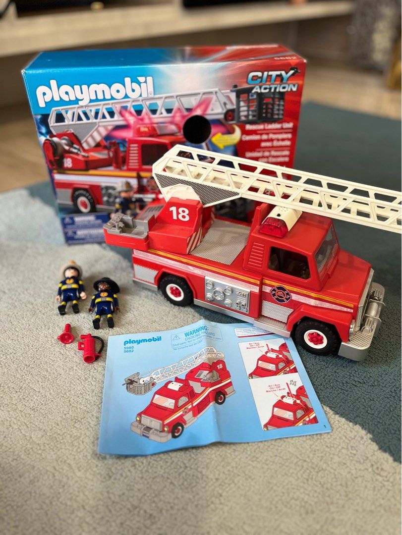 Playmobil fire truck 5682 hot sale