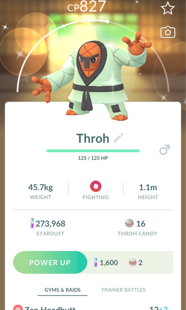 Pokemon Go SHINY Throh Regional, Video Gaming, Gaming Accessories, In