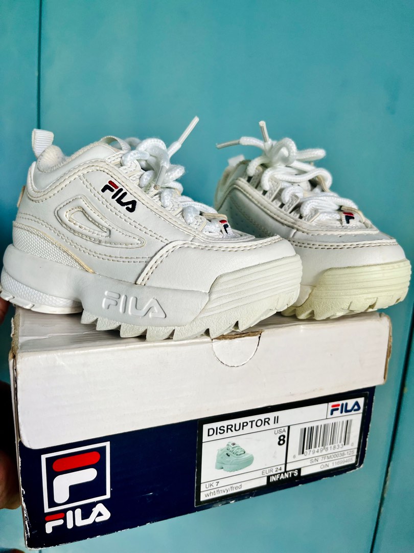 Preloved Fila Disruptor II for Kids Size US 8k Babies Kids