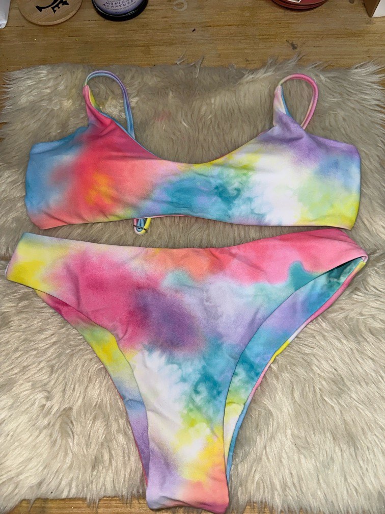 Rainbow Bikini Set, Women's Fashion, Swimwear, Bikinis & Swimsuits on ...