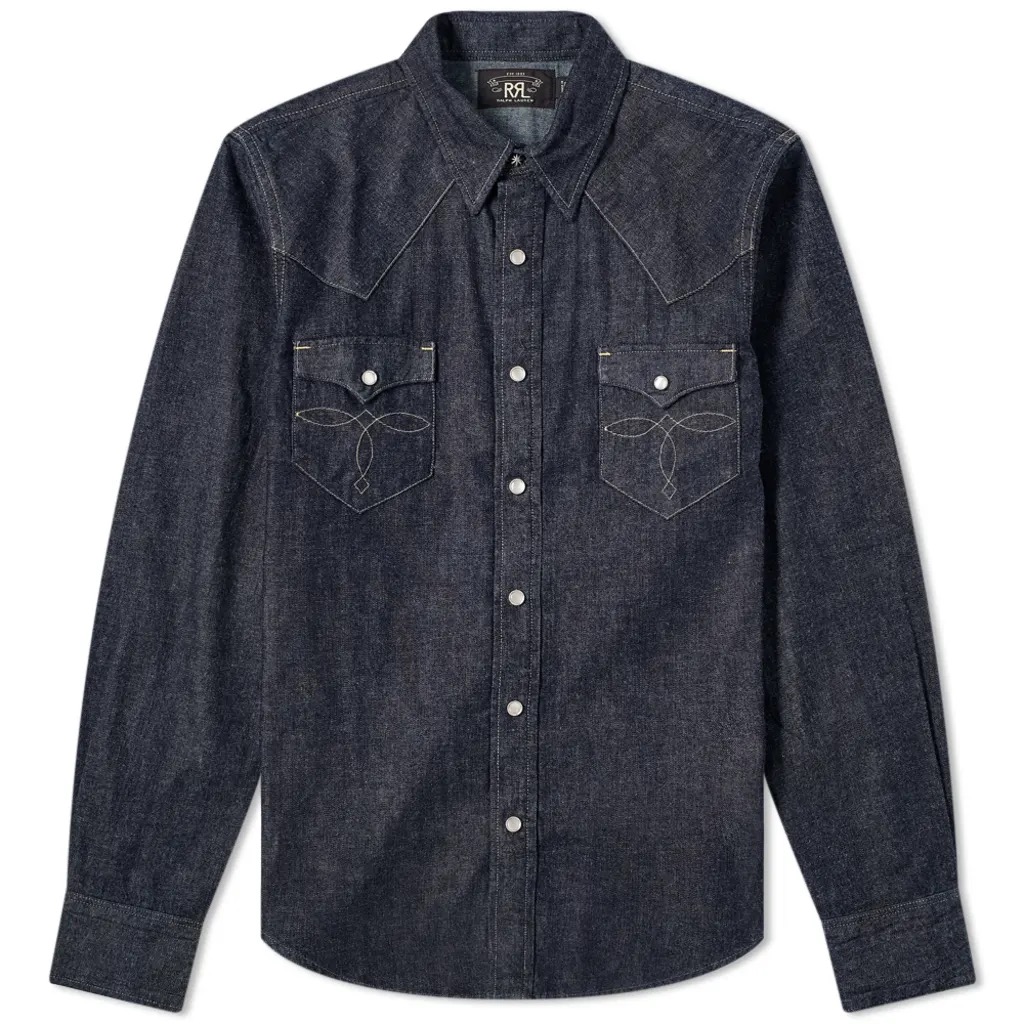 Ralph Lauren Double RL Western Buttondown, Men's Fashion, Coats ...