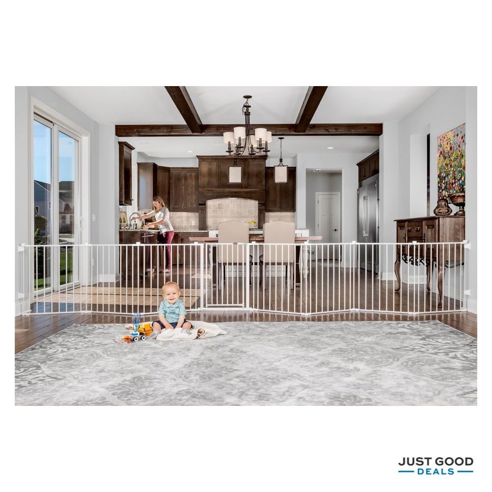 Regalo 6 panel super wide hot sale baby gate and play yard