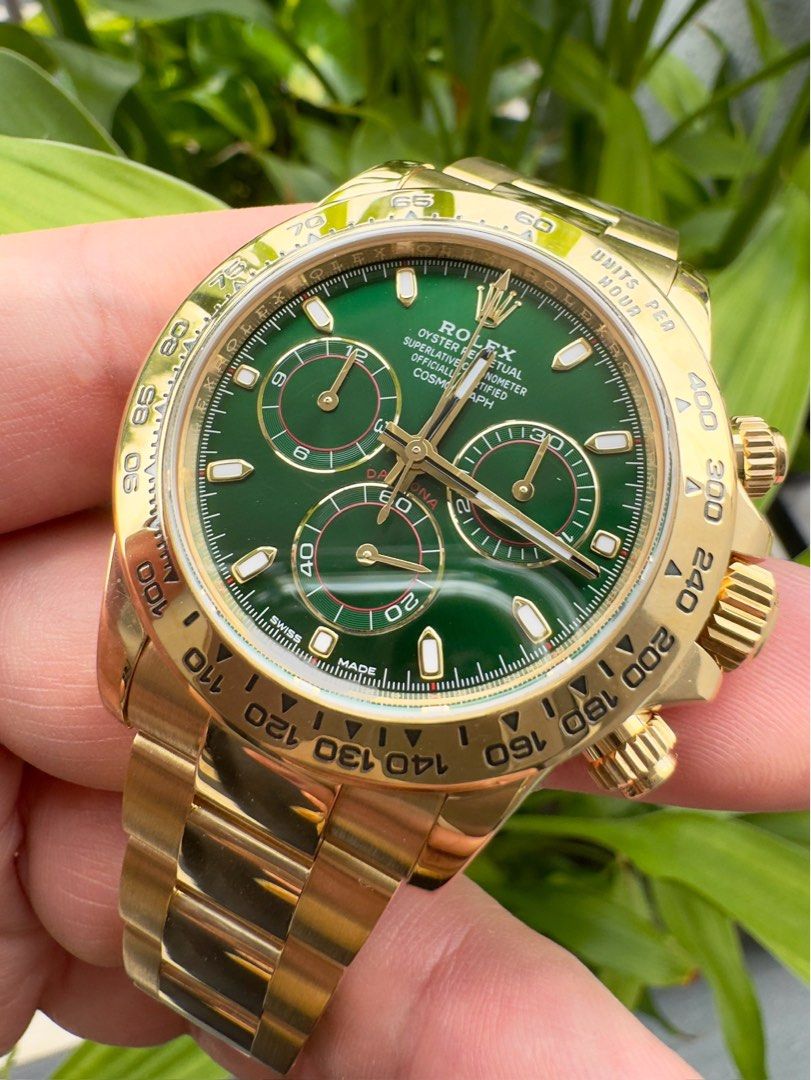 Rolex Daytona 116508 Yellow Gold Green