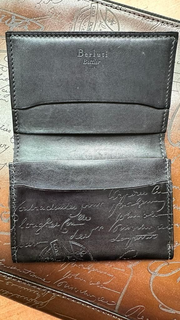 RRP $880 Berluti Imbula Scritto Leather Wallet/Card Holder, Men's ...