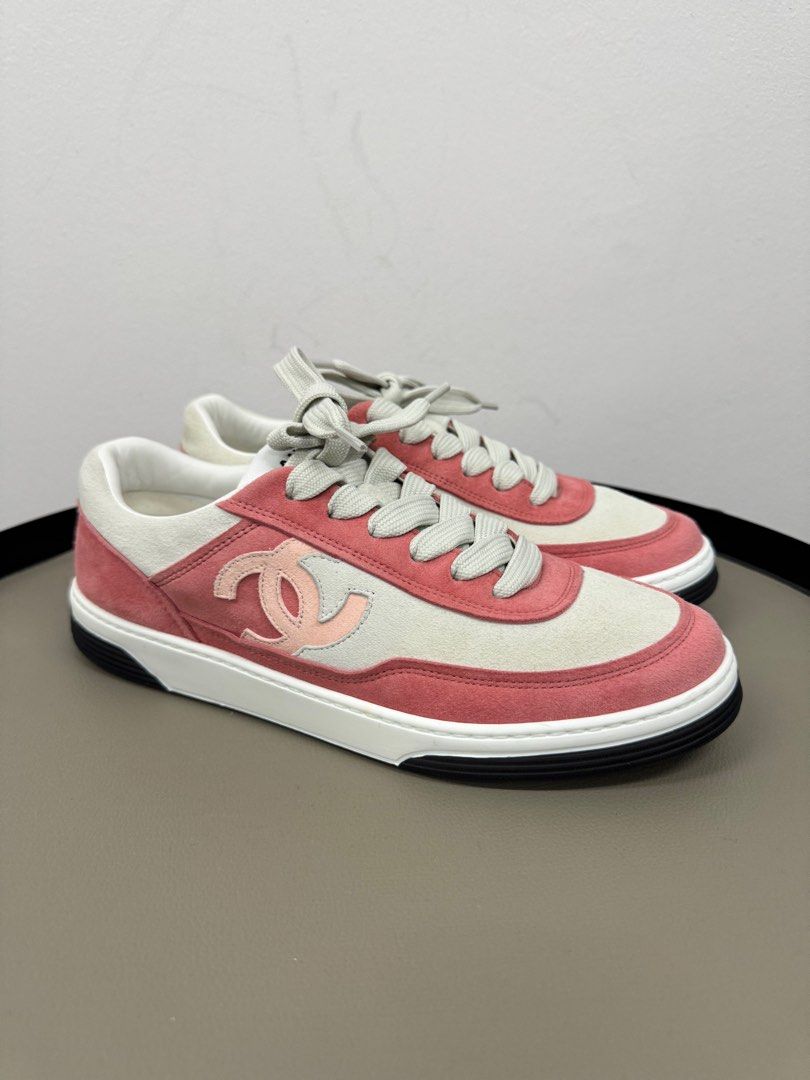 Red chanel sale trainers