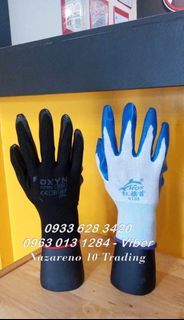 safety Gloves Black Coated Gloves