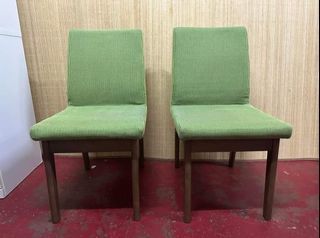❗️SALE❗️ 2 pieces Light Green Nitori Dining Chairs