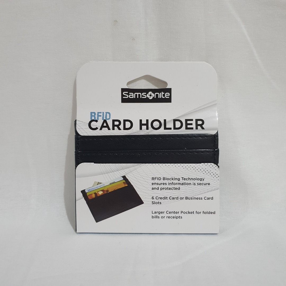 Samsonite RFID Card Holder Black, Men's Fashion, Watches & Accessories, Wallets & Card Holders