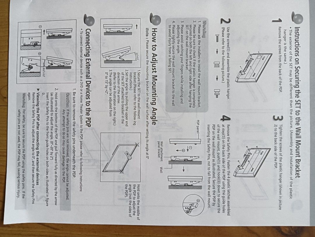 Samsung TV wall mount bracket, TV & Home Appliances, TV & Entertainment