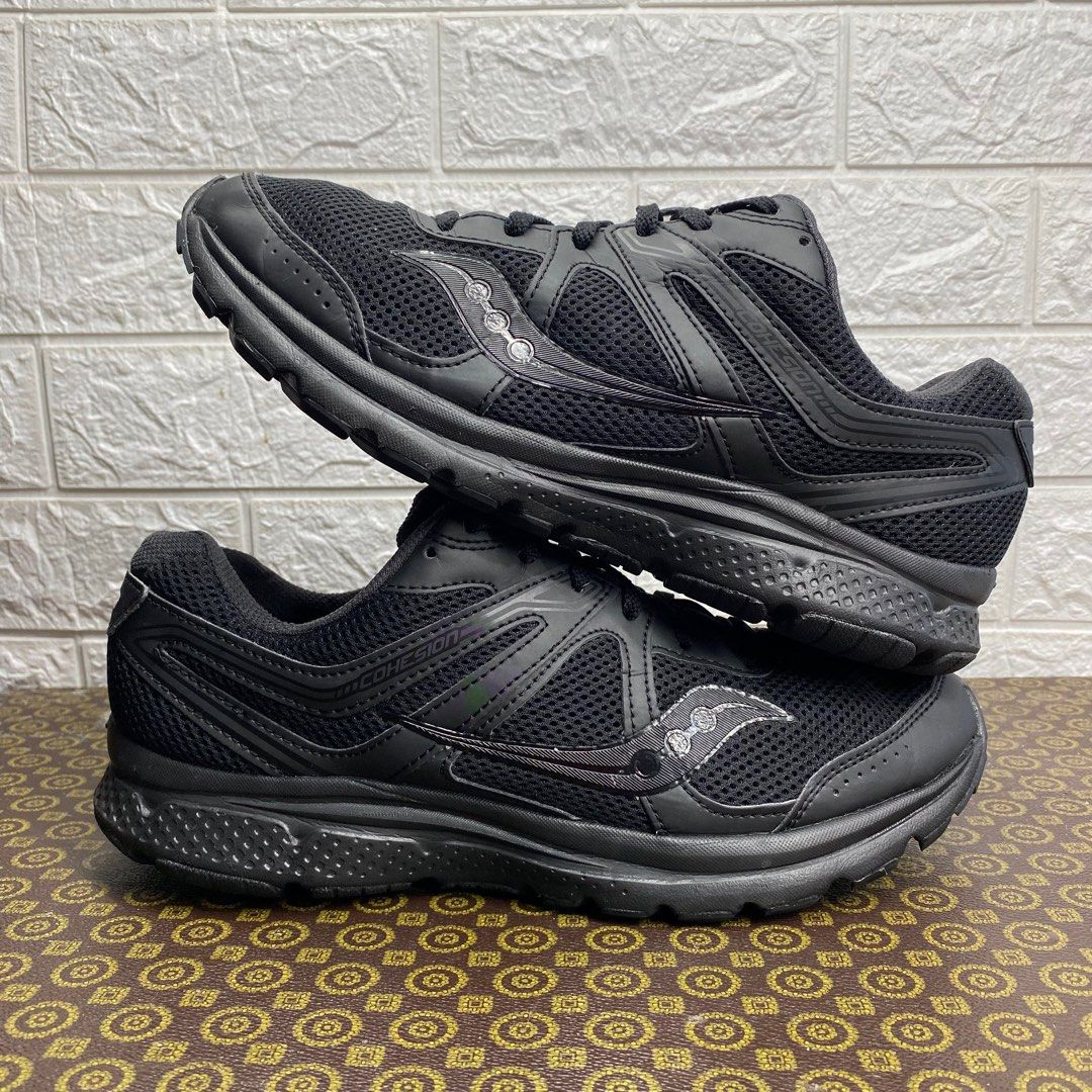 Saucony Grid Cohesion Black Running Shoes Pang work Men s Fashion