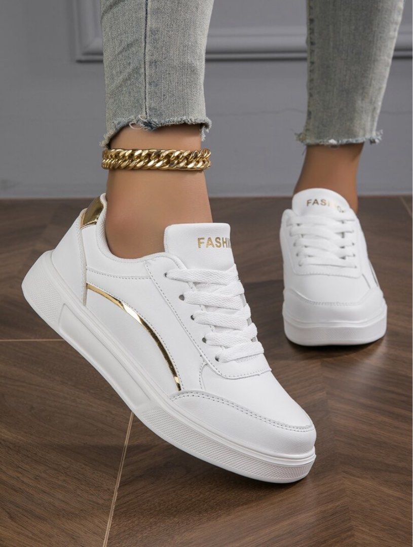 Women's Sports Shoes White Chunky Sneakers Thick Bottom Athletic Shoes |  SHEIN EUR