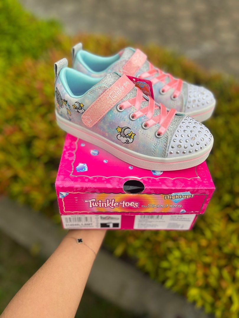 Skechers Twinkle Toes: Sparkle Rayz Unicorn Moondust Girl's Size