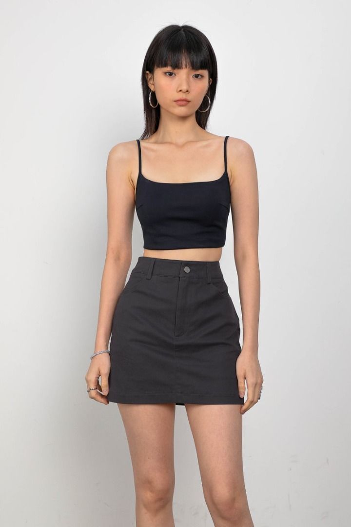 Haul Denim Skirt in Black