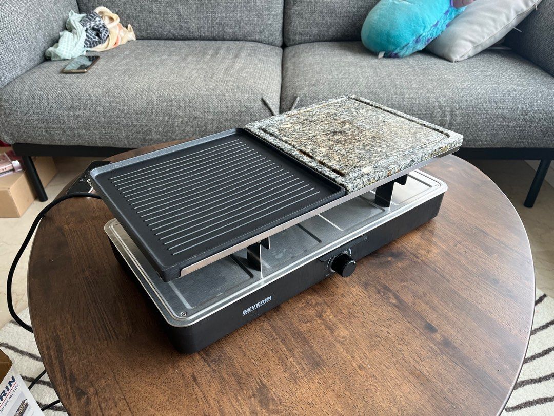 Table Top Raclette Grill with Natural Stone, TV & Home Appliances, Kitchen Appliances, BBQ