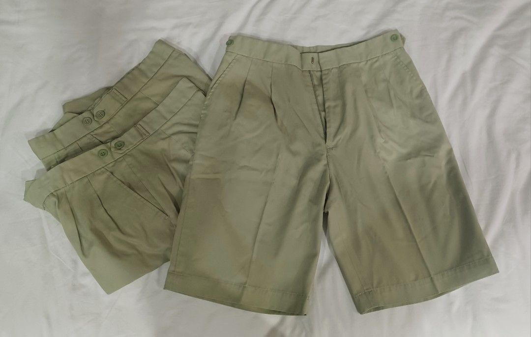 Mens khaki uniform deals shorts