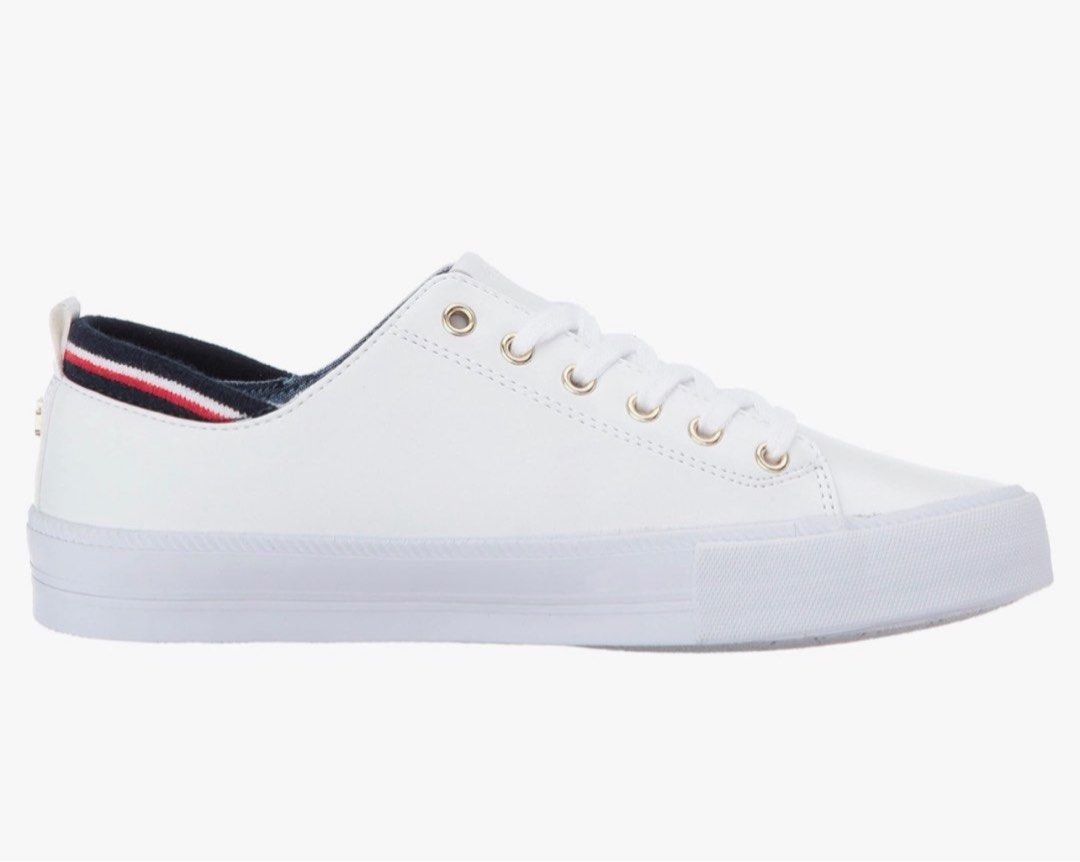 Tommy Hilfiger TH Women s Two White Lace Up Sneakers Shoes. Size