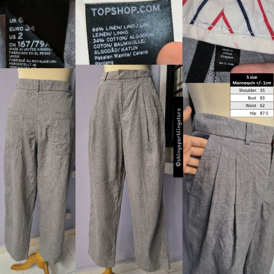 Topshop linen trousers sales