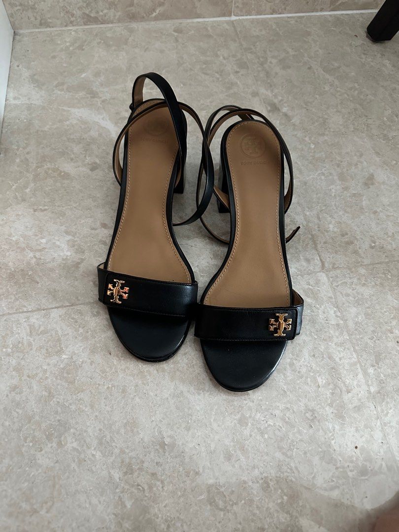 TORY BURCH KIRA Block Heeled Classic reva gold logo sandals