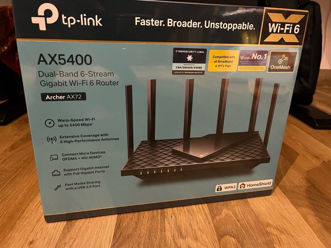 TP-Link AX5400 WiFi 6 Router (Archer AX73)- Dual Band Gigabit Wireless  Internet Router, High-Speed ax Router for Streaming, Long Range Coverage