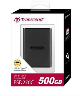 Transcend ESD 270C 250gb 500gb 1TB 2TB USB 3.1 External SSD Portable SSD USB 3.1 Gen 2