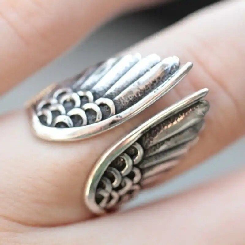 Mens angel clearance ring