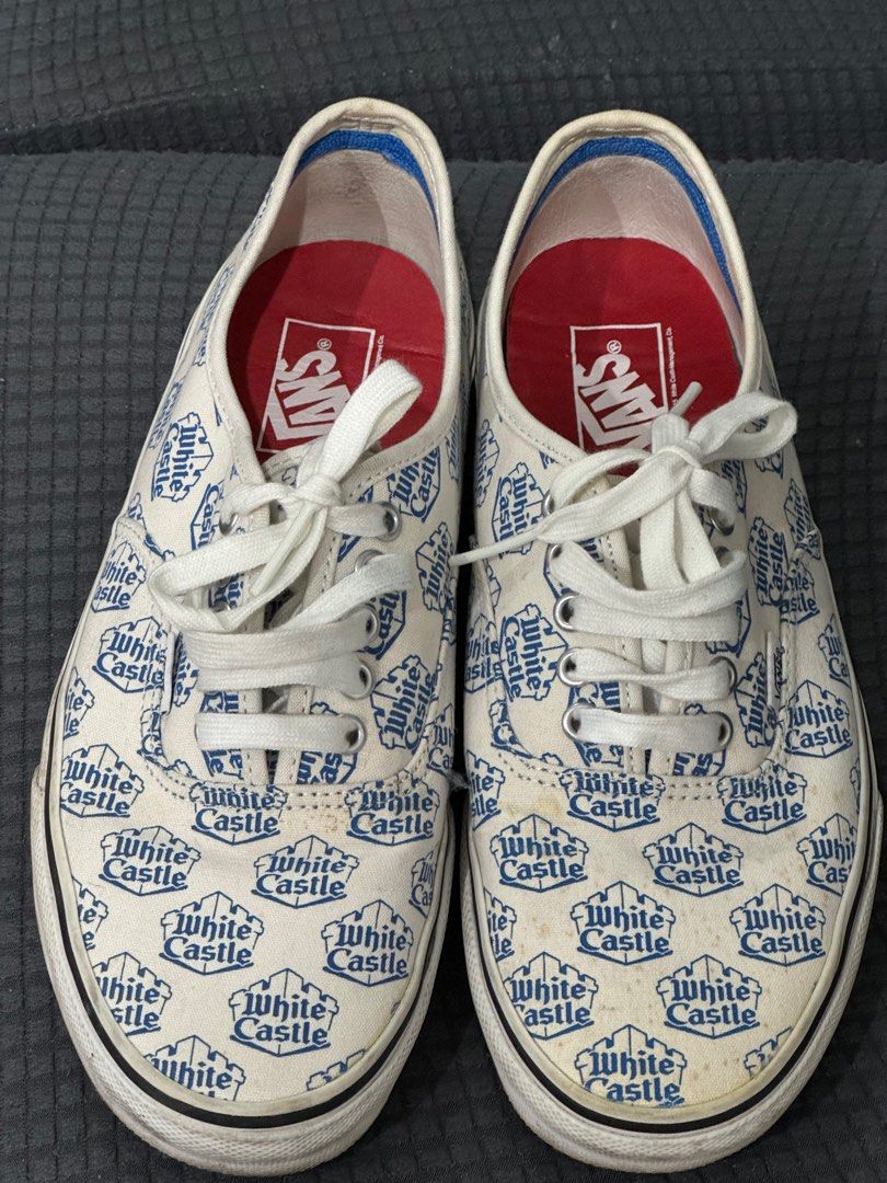 Supreme x vans white castle skater shoes Men s Fashion Footwear