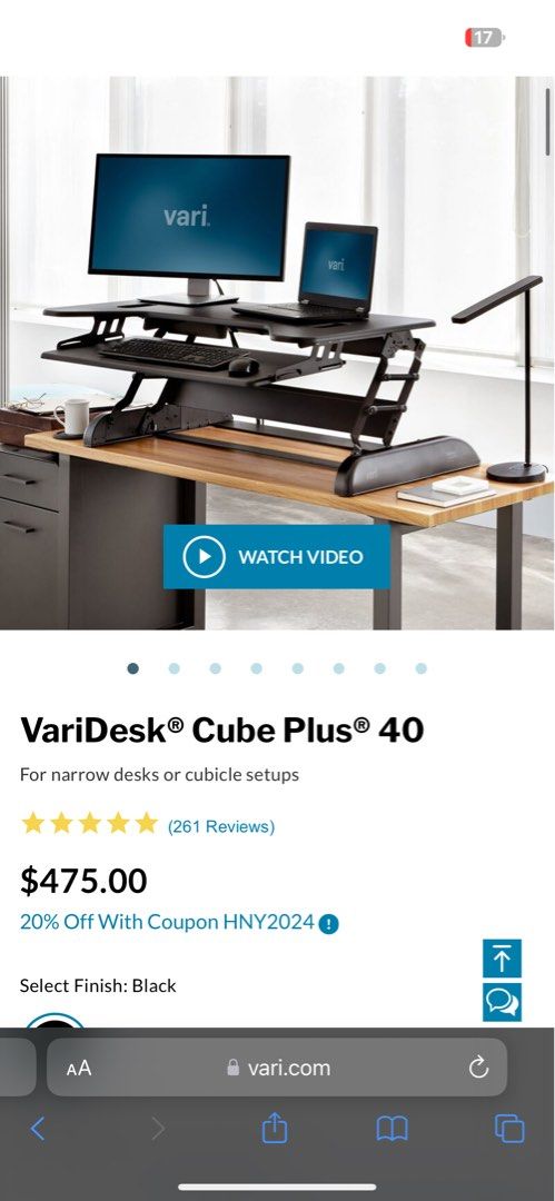 Varidesk cube store plus 40