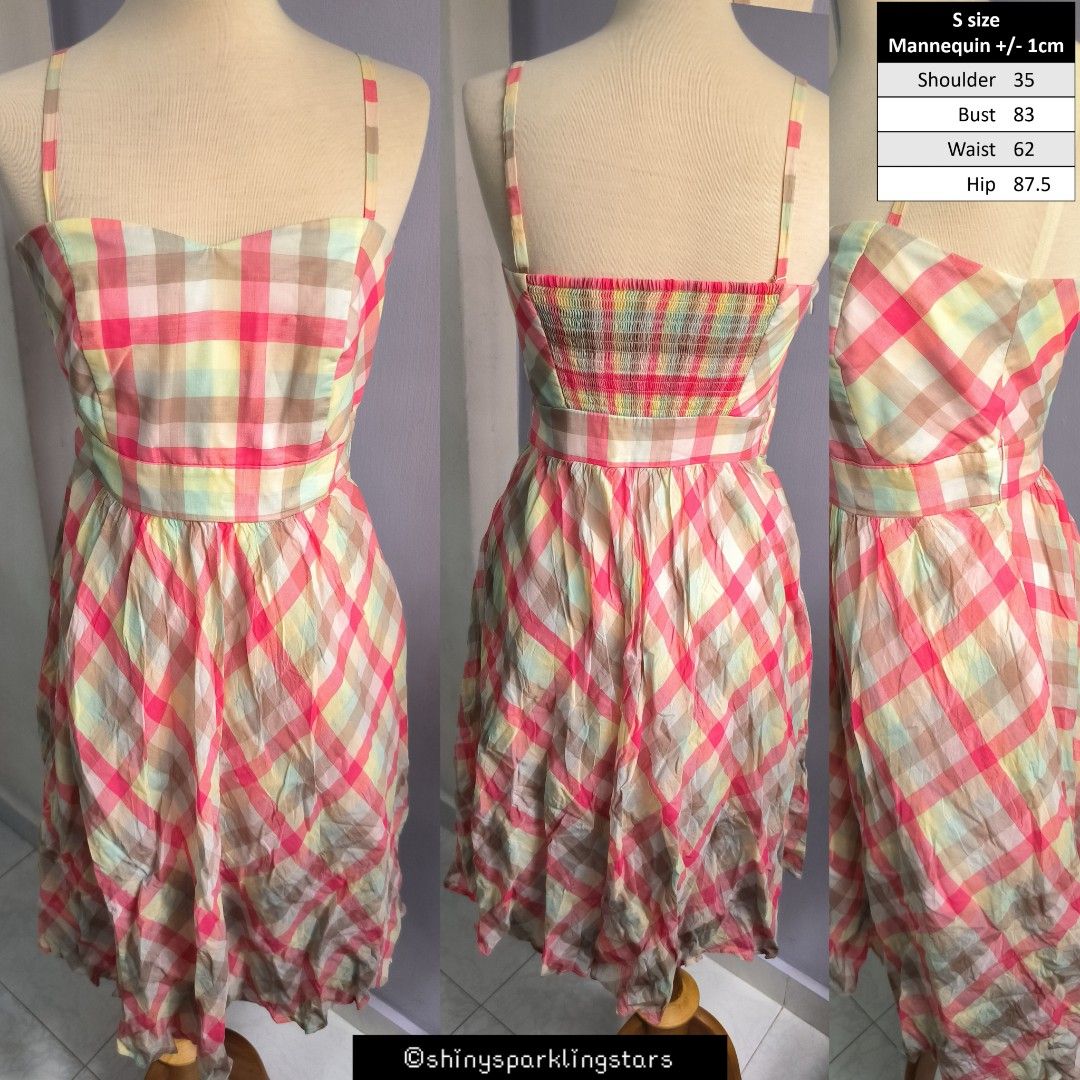 Vero Moda rainbow checkered dress
