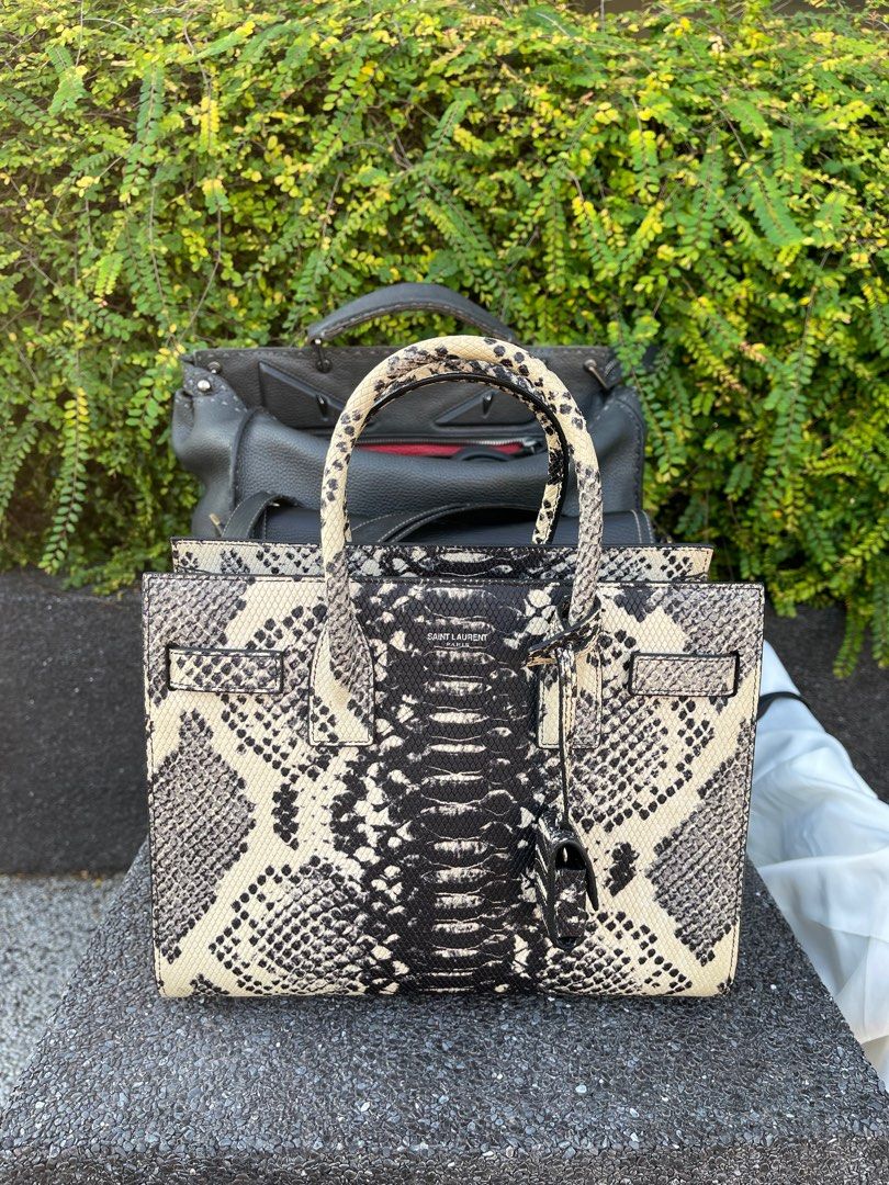 Very Cheap Deal SAINT LAURENT Python Embossed Nano Sac De