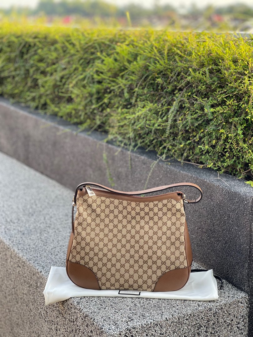 Gucci linea large gg top supreme canvas hobo bag