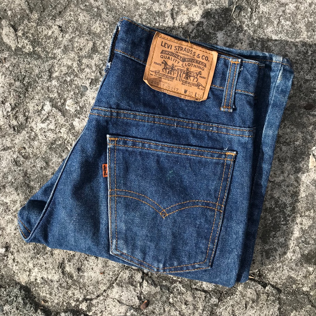 vintage 1980s jeans LEVI'S 517 boot cut dark denim 36 x 31