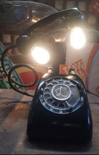 Vintage rotary phone repurposed desk lamp