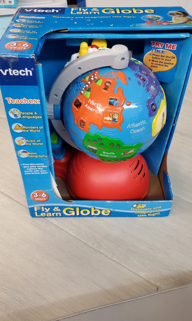 Vtech Fly & Learn Globe, 興趣及遊戲, 玩具& 遊戲類- Carousell