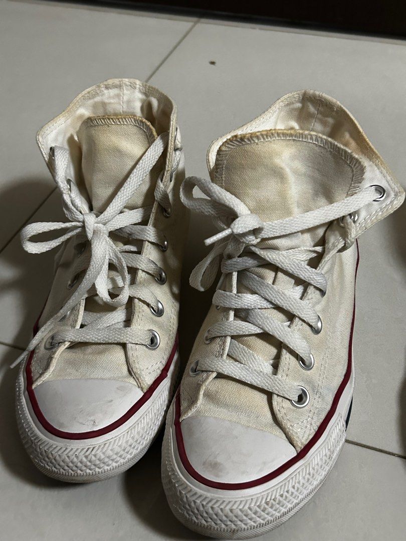Used white high top best sale converse