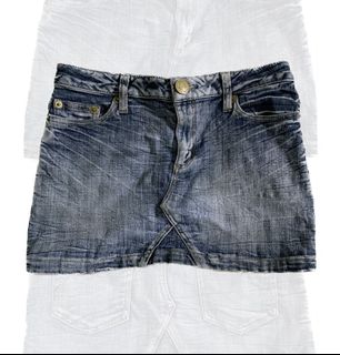 Lucky Brand Dungarees Ladies Y2K Denim Mini Skirt w/Pockets Sz 2/26 in 2023