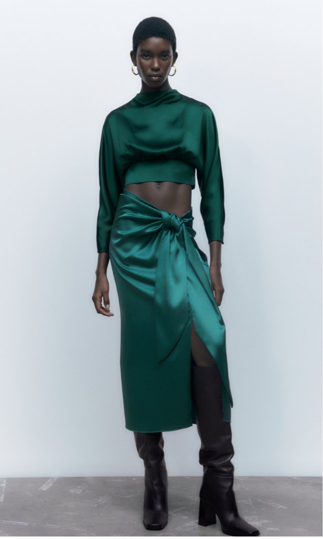 Zara Satin Skirt-Waist 24