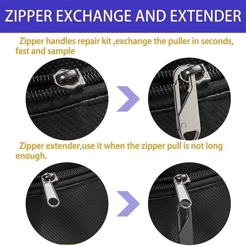 2pcs Zipper Universal metal pull tab for bags luggage broken zip