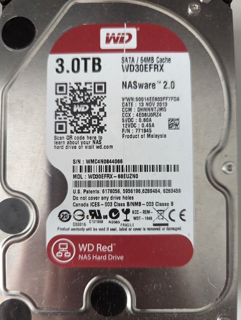 Wd red on sale wd30efrx 3tb