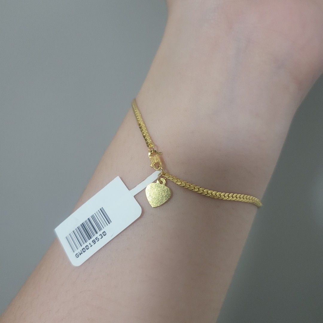 Gold flat sale chain bracelet