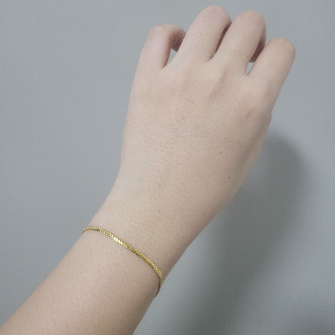 Gold flat clearance chain bracelet