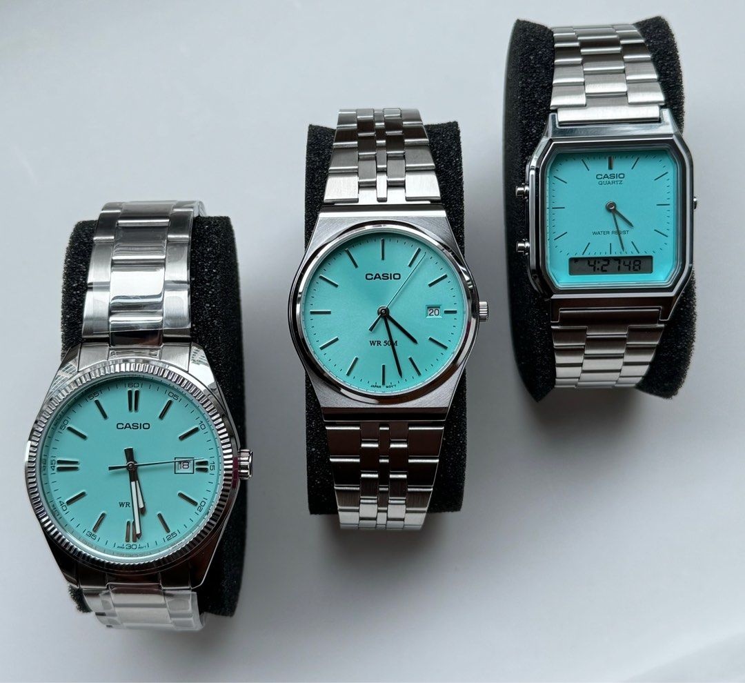 Casio MTP-1302PD-2A2V Tiffany Blue, Men's Fashion, Watches & Accessories,  Watches on Carousell