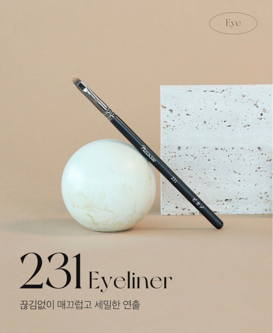 韓國Piccasso 231 眼線刷掃筆Eyeliner brush, 美容＆個人護理, 健康及美容- 皮膚護理, 化妝品- Carousell