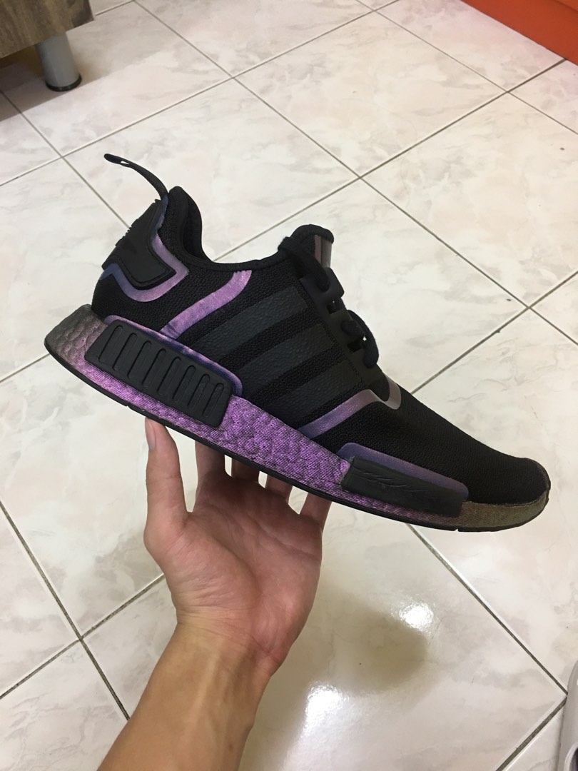 Adidas NMD purple boost shoesRetail price: RM650, Men's Fashion,  Footwear, Sneakers on Carousell