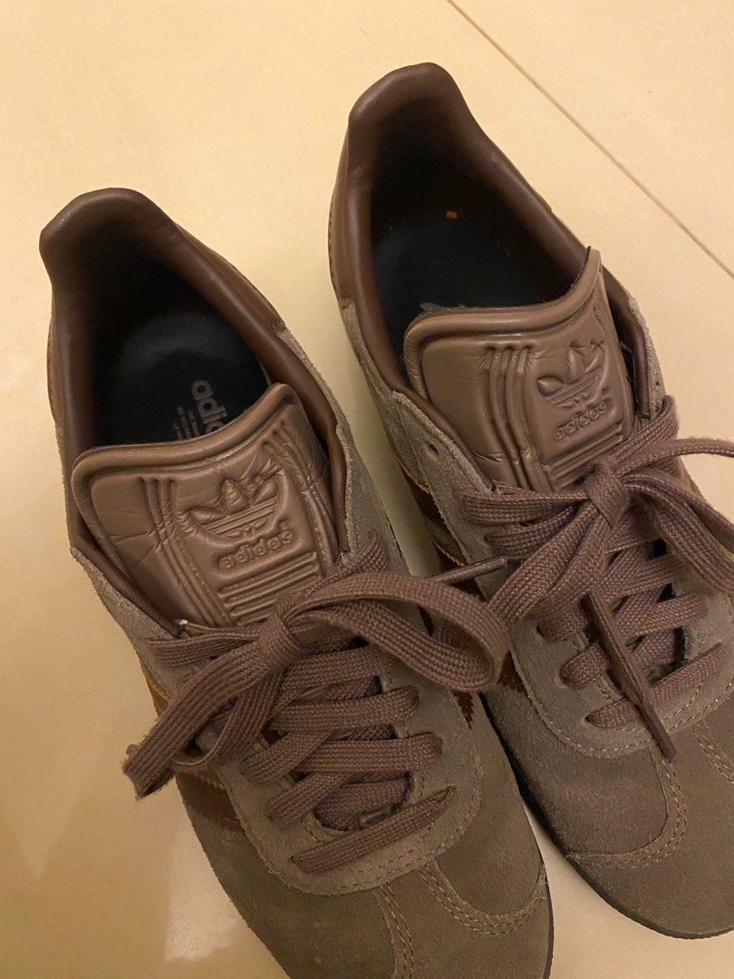 Adidas Originals Tobacco Gruen Dark Brown, 她的時尚, 鞋類, 平底鞋