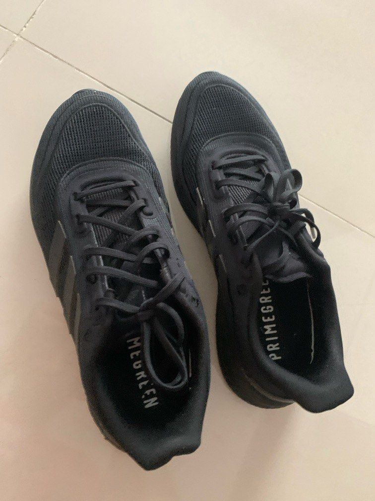 All black adidas running cheap shoes mens