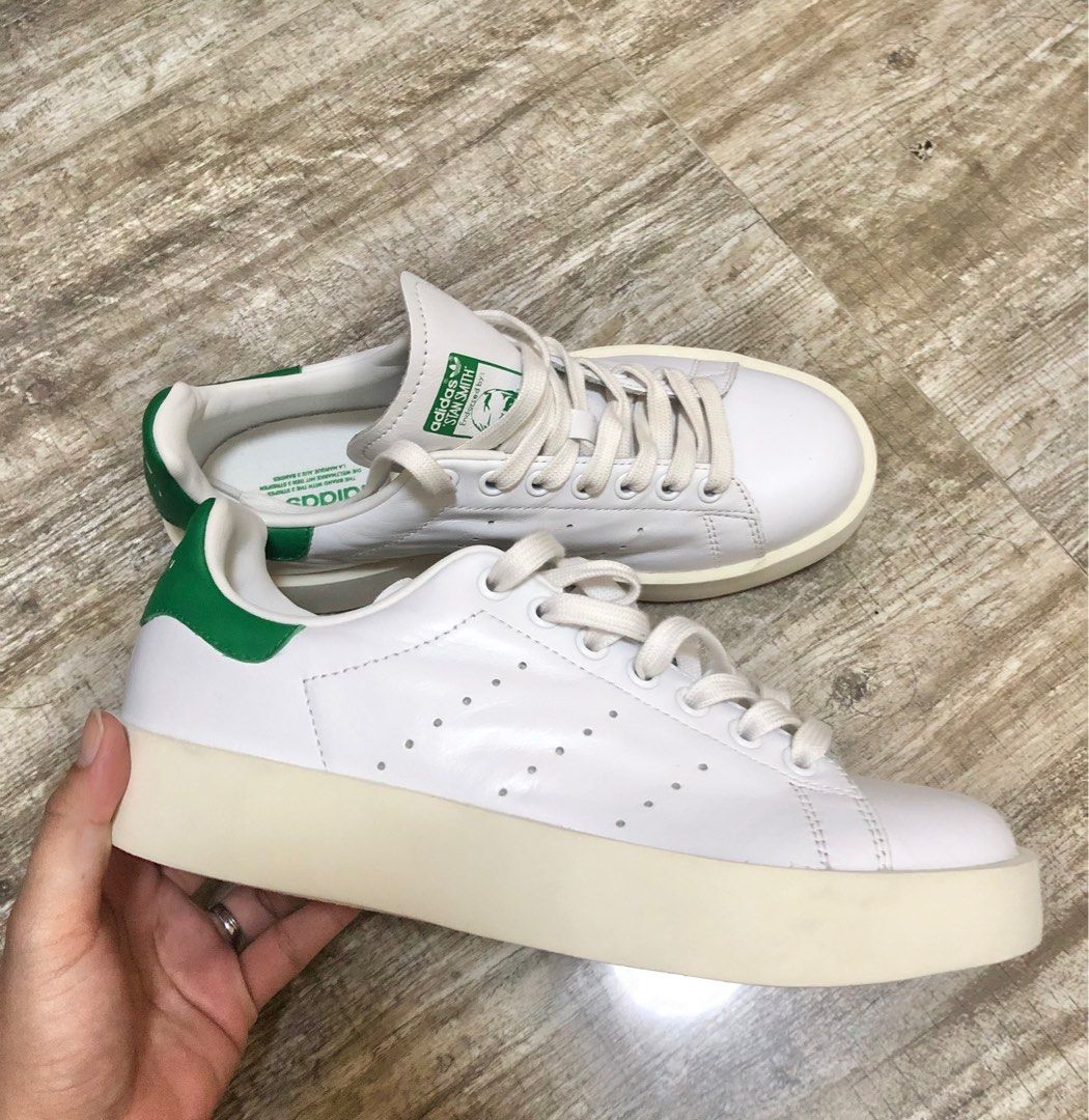 Adidas stan smith deals bold white green