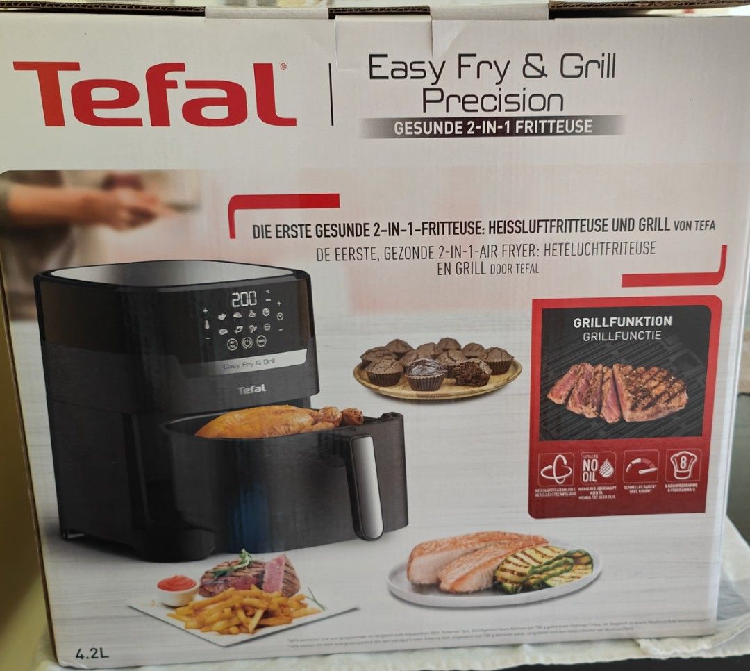 Tefal Air Fryer and Grill, Silver, EY505827
