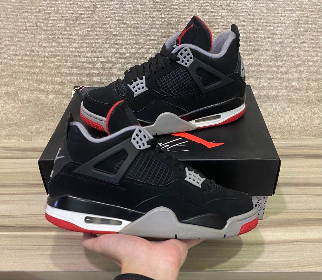 Air Jordan 4 Bred 2019 Uk6 Us7 Men s Fashion Footwear Sneakers