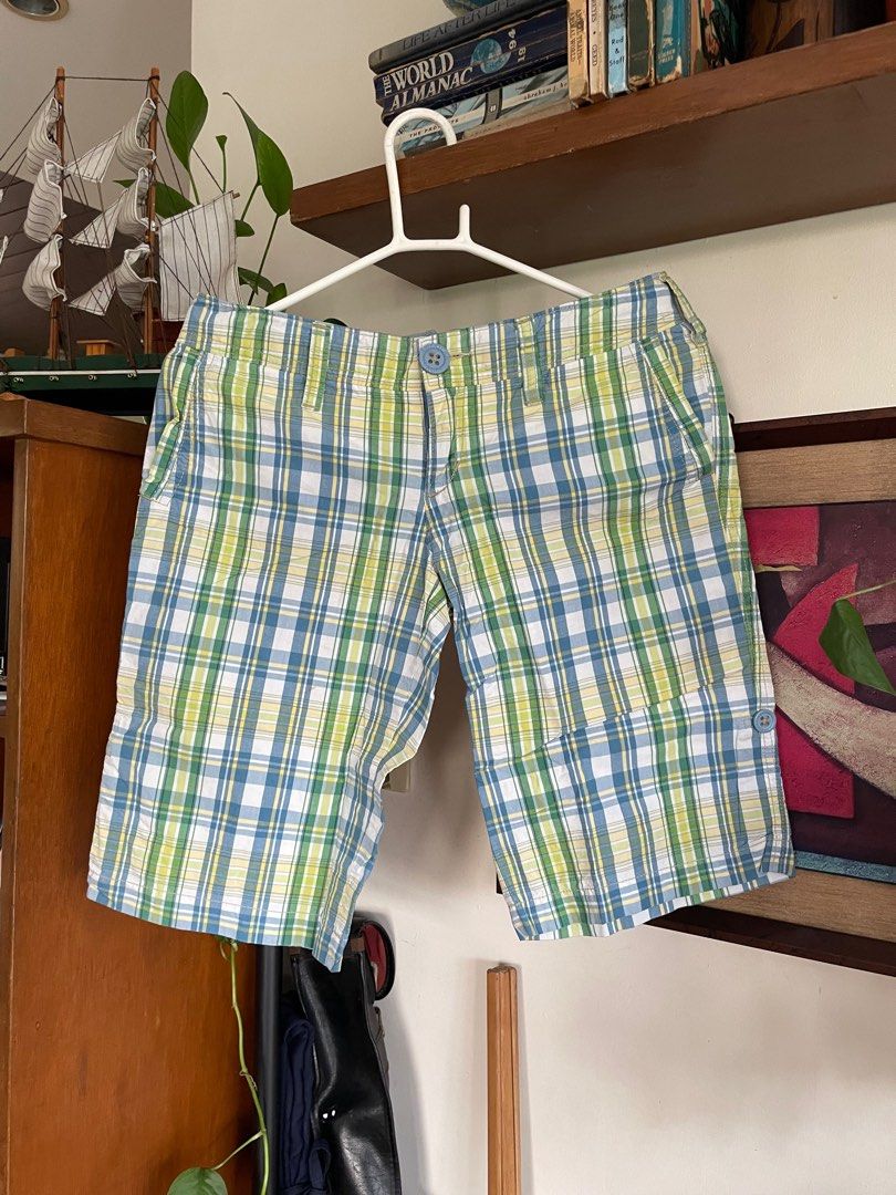 American Eagle Outfitters Women s Blue and Yellow Shorts